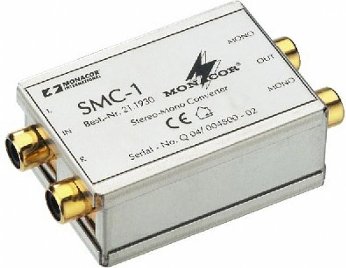 Image du produit Monacor Convertisseur stéréo-mono (Séparateur audio)