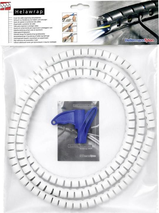 Actual product image HellermannTyton Protective tubing Helawrap HWPP White 2 m 161-64415 Content: 2 m (Cable conduit, 200 cm)