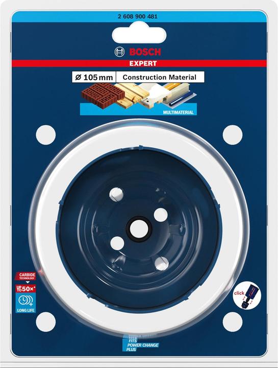 Productafbeelding Bosch Professional Zubehör Expert bouwmateriaal gatzaag, 105 x 60 mm (105 millimeter)