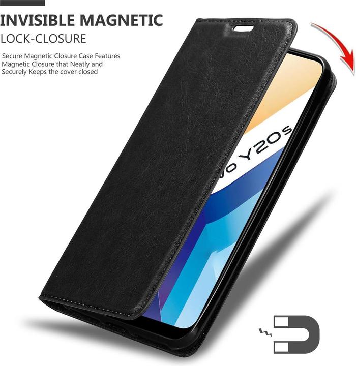 Actual product image Cadorabo Book Invisible Magnet Cover (Vivo Y20s)