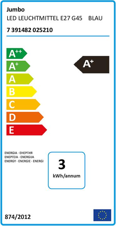Energy Label Elektromaterial Party lamp (E27, 1 W, 6 lm, 1 x)