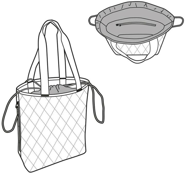 Immagine prodotto reisenthel shopper classica M a rombi oro notte - Spaziosa borsa per la spesa ed elegante borsetta in e