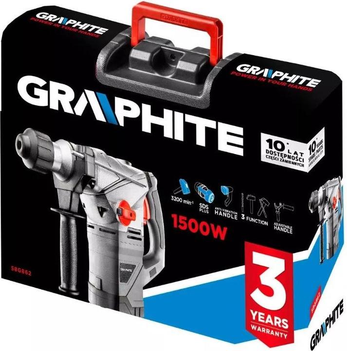 Actual product image Graphite 58G862 1500 W rotary hammer (Electrical connection)