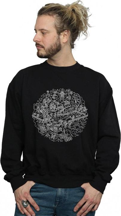 Actual product image Star Wars Mens Christmas Death Star Sweatshirt (S)
