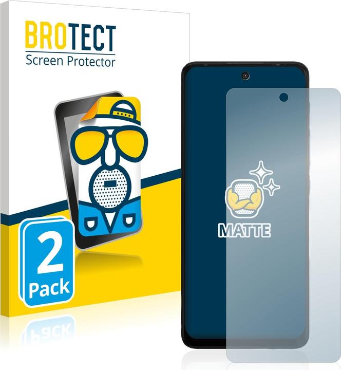 Productafbeelding BROTECT Anti-glansfolie Schermbeschermer Matte schermbeschermfolie (2 Stuk, Motorola Moto G60)