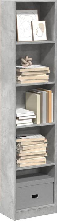 Immagine prodotto VidaXL Bücherregal Regal Standregal Büroregal Aufbewahrungsregal Betongrau (40 x 24 x 176 cm)