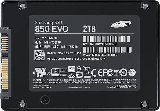 Actual product image Samsung 850 EVO Basic (2000 GB, 2.5")