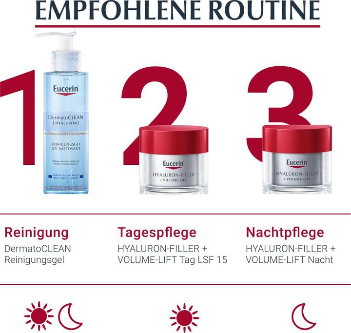 Produktbild Eucerin HYALURON-FILLER + VOLUME-LIFT Tagespflege für nor bis Mischhaut LSF 15 (50 ml, Tagescreme, SPF 15)