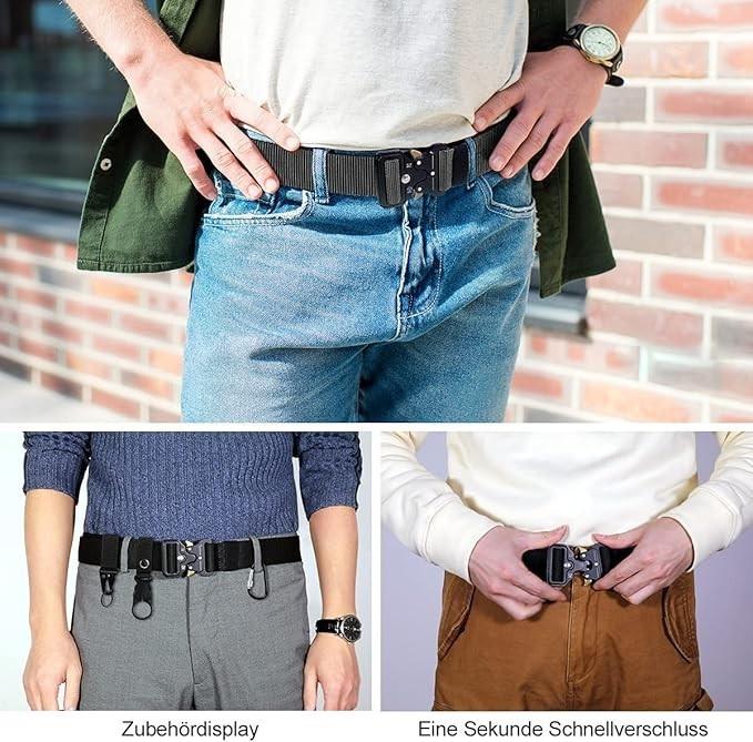 Image du produit Swissdetector Ceinture tactique réglable - style militaire - dégagement rapide - Noire