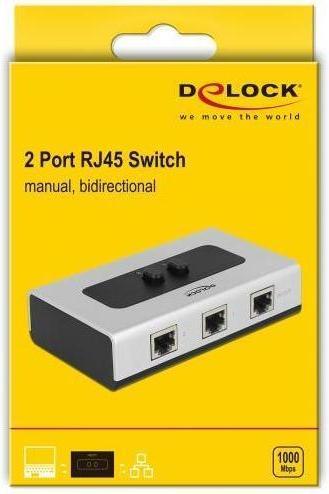 Actual product image Delock Gigabit LAN Switchbox 2Port manual (2 Ports)