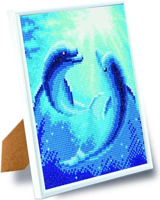 Image du produit Craft Buddy Danse du dauphin, 21x25cm image avec cadre Crystal Art