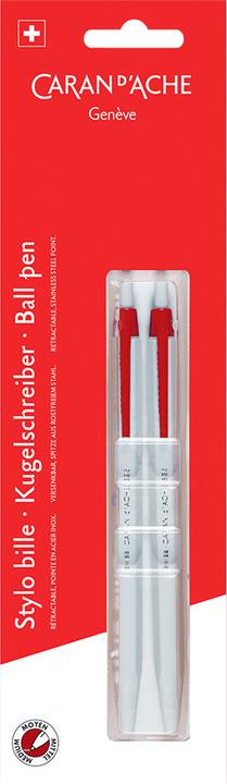 Immagine prodotto Caran d'Ache 825 Kugelschreiber im Blister (Rosso, 2 x)