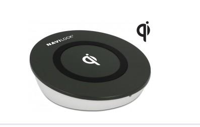 Actual product image Navilock Mobile Qi wireless charging station Compatible Qi-enabled devices: iPhone 8, 8 Plus, X Google Nexus (5 W)