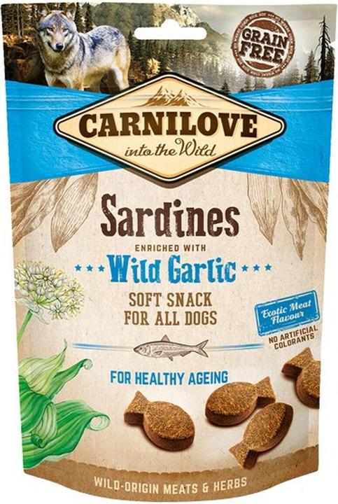 Immagine prodotto Carnilove Snack morbido per cani con sardine e aglio selvatico (Adulto, 1 pz., 200 g)