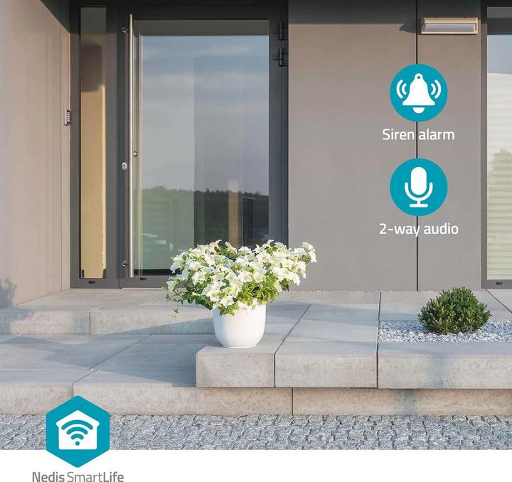 Actual product image Nedis SmartLife Outdoor Camera | Wi-Fi | Ambient Light | Full HD 1080p | IP65 | Cloud Storage (optionala (1920 x 1080 Pixels)