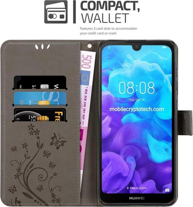 Productafbeelding Cadorabo Bloemen Boekomslag (Huawei Y6 Pro)