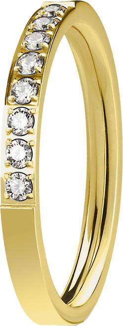 Image du produit Star Piercing Bague plaquée or avec huit cristaux (60, Or 917/22 K)