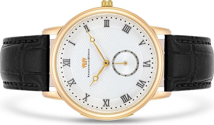 Image du produit Montre à quartz pour homme Moonlight en cuir véritable noir - 26509 (Montre analogique, 40 mm)