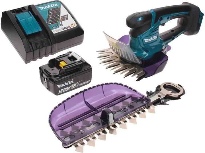 Immagine prodotto Makita DUM 604 RT1X Batteria tosaerba 18 V con lama per erba e cespugli + 1x batteria 5.0 Ah + (Tagliasiepi a batteria)