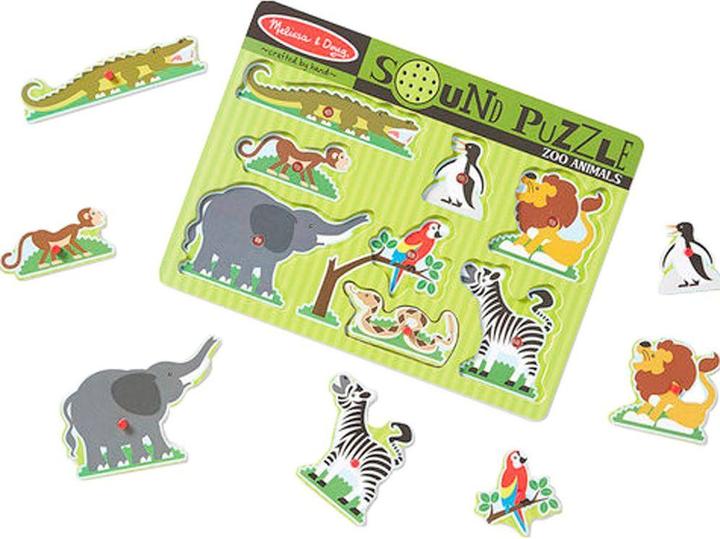 Produktbild Melissa & Doug Sonore Bois Animaux Du Zoo (8 Teile)
