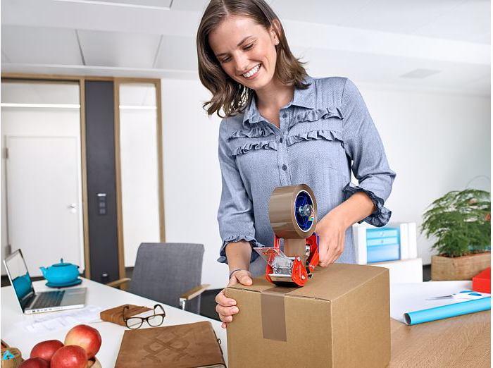 Produktbild tesa tesapack ECO & STRONG Paketband - Umweltschonendes Packband aus 100 % recyceltem Kunststoff (110 mm)