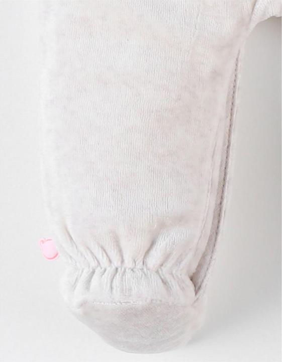 Actual product image Noukies Romper suit velour with rabbit beige size 80 (80)