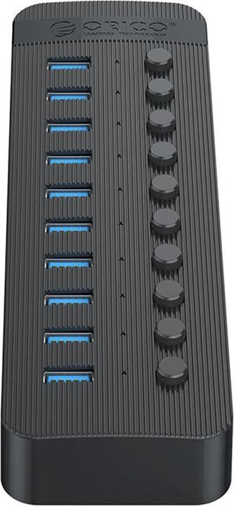 Immagine prodotto Orico Converter CT2U3-10AB 10x USB-A 3.0 Hub with Switches - Black (USB-A, 10 Porti)
