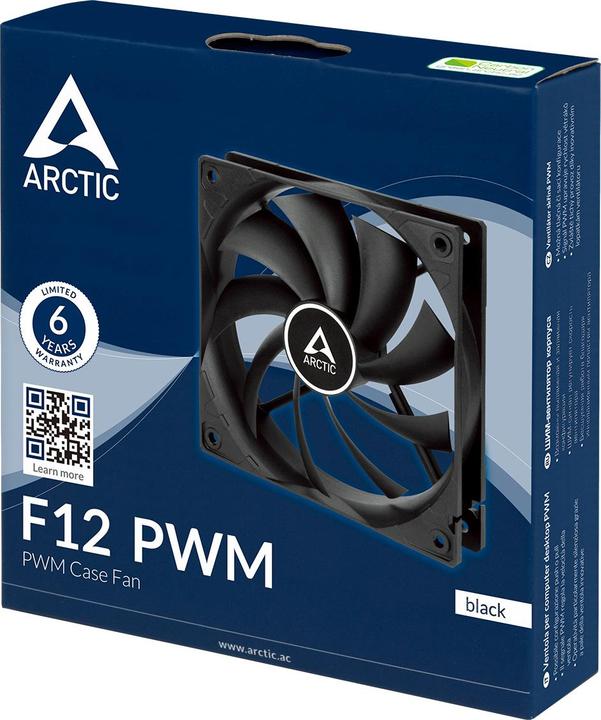 Productafbeelding Arctic F12 PWM (Black) - 5 Pack (120 mm, 5 x)