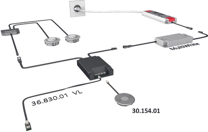 Actual product image Halemeier Sensor switch for installation MultiSwitch2 Touch