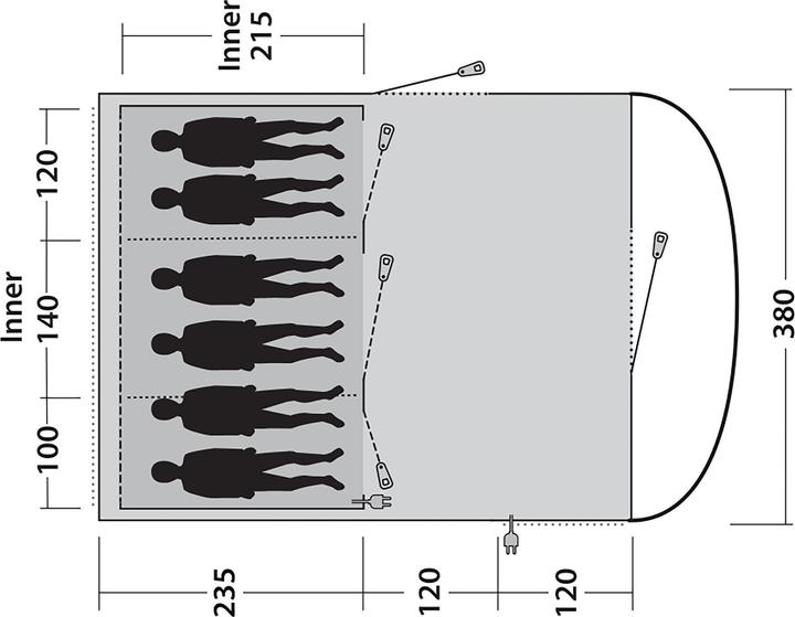 Image du produit Outwell Tent Sky 6 (111475) (Tente tunnel, 21.10 kg, 6 personnes)