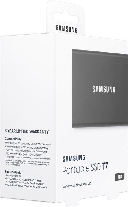 Immagine prodotto Samsung Portable T7 Titan Grey (1000 GB)