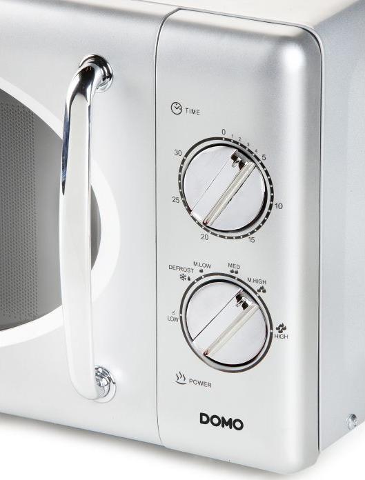 Actual product image Domo Microwave DO3020 20Liter silver with defrost function, 700Watt and timer (20 l)