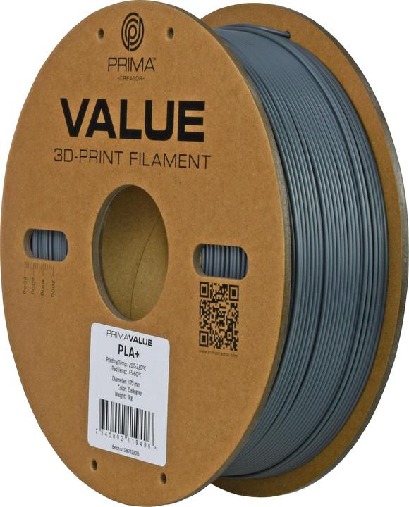 Immagine prodotto Prima Creator PrimaValue PLA+ (PLA, 1.75 mm, 1320 g, Grigio)