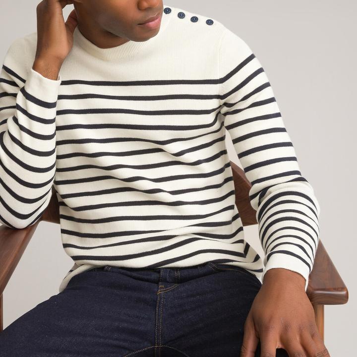 Image du produit La Redoute Collections Pull marin en coton biologique (M)