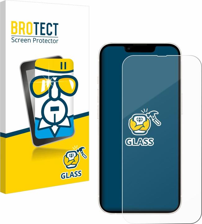BROTECT Panzerglas Hartglas Displayschutz (1 Stück, Apple iPhone 13)