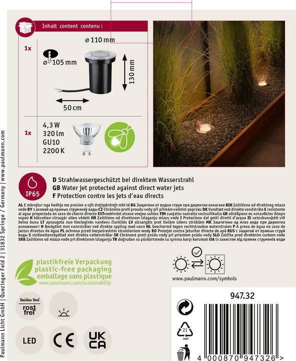 Actual product image Paulmann Floor (360 lm, GU10, IP65)