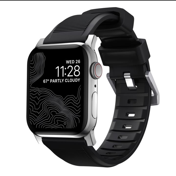 Produktbild Nomad Strap Rugged V2 Connector Silver 42/44mm (44 mm, Kunststoff)