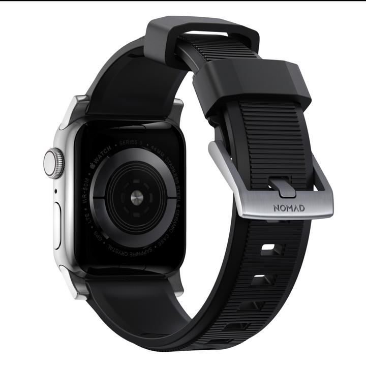 Produktbild Nomad Strap Rugged V2 Connector Silver 42/44mm (44 mm, Kunststoff)