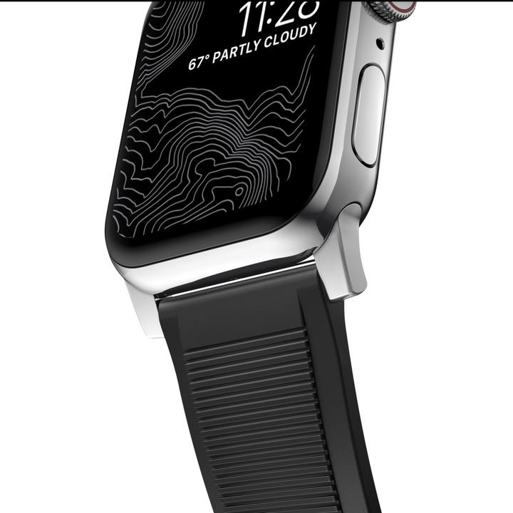 Produktbild Nomad Strap Rugged V2 Connector Silver 42/44mm (44 mm, Kunststoff)
