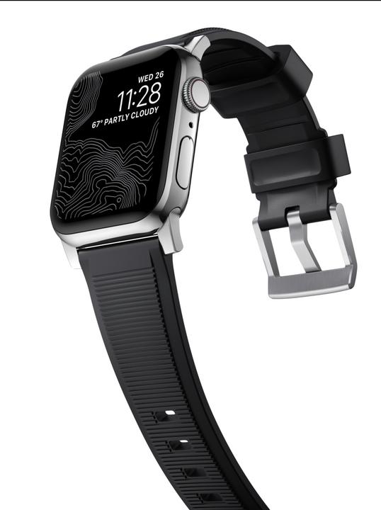 Produktbild Nomad Strap Rugged V2 Connector Silver 42/44mm (44 mm, Kunststoff)