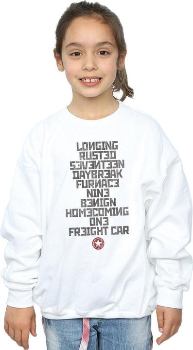 Actual product image Girls Winter Soldier Trigger Words Sweatshirt (152, 158)
