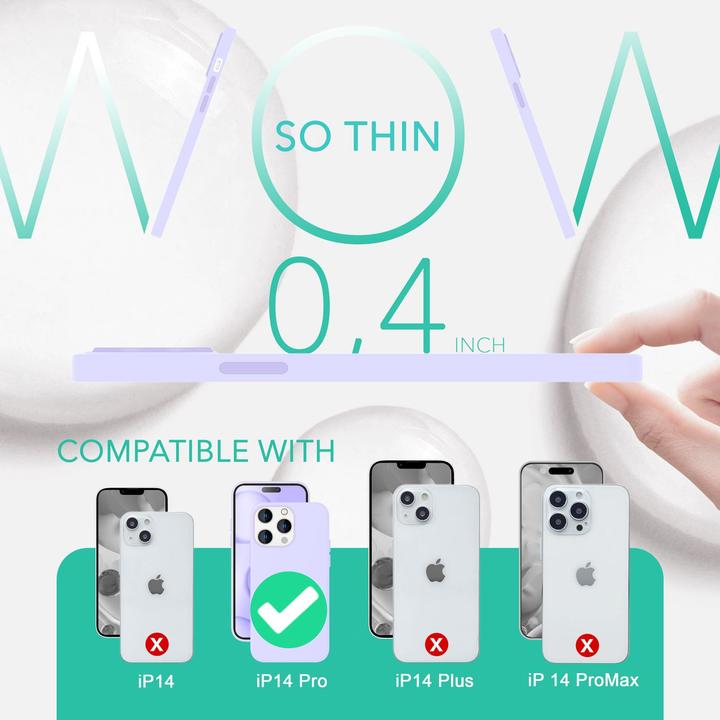 Produktbild Nalia Liquid Silikon Hülle mit MagSafe Funktion & 2x Display Schutzglas (Apple iPhone 14 Pro)