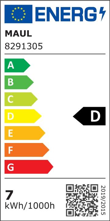 Energie-Label Maul Tischleuchte MAULstudy, mit Standfuss inkl.Leuchtmittel E27 - rot (900 lm, E27)