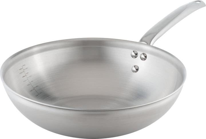 de Buyer Wok Alchimy 32 cm (32 cm, Wok Pfanne, Edelstahl)