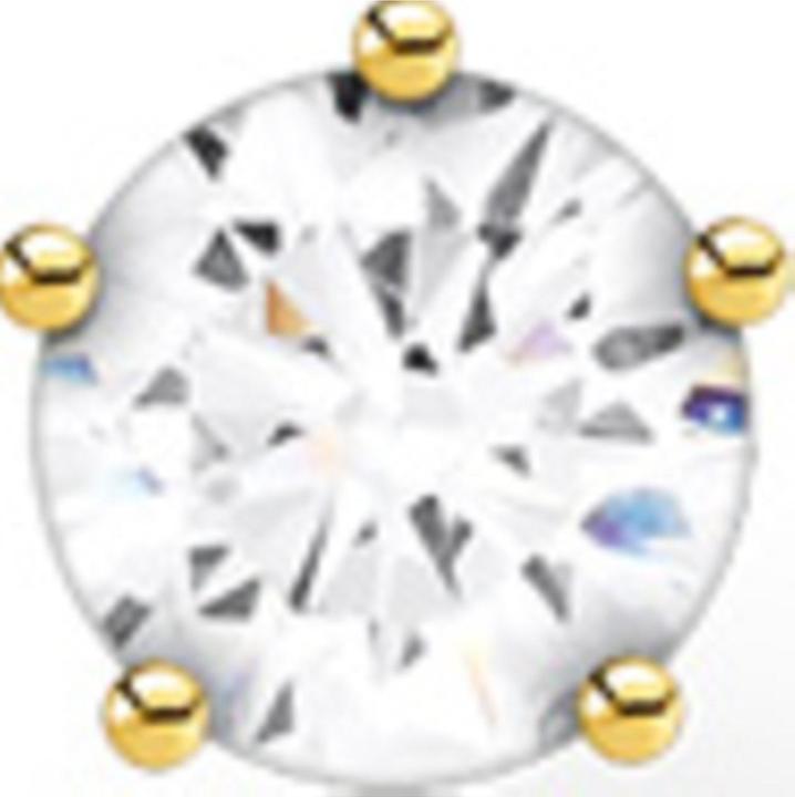 Actual product image Thomas Sabo Stud earrings (single piece) (925 silver, 750 yellow gold gilding)