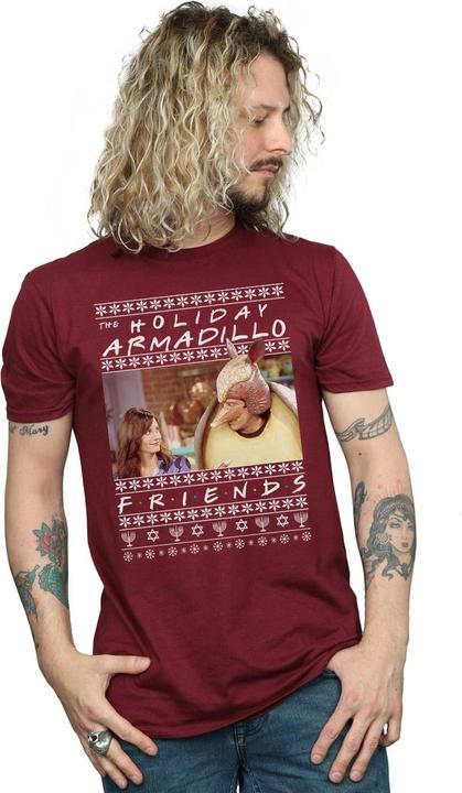 Actual product image Friends Mens Fair Isle Holiday Armadillo T-Shirt (S)