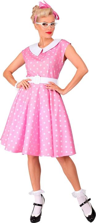 Produktbild Widmann 50er JAHRE ROCK'N'ROLL MODE ROSA (Kleid mit Petticoat, Gürtel, Haarband), M (M)