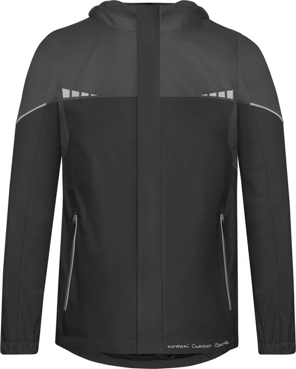 Produktbild Normani Kinder Regenjacke „Sointula“ Schwarz/Anthrazit (98, 102, 104, 100 A)