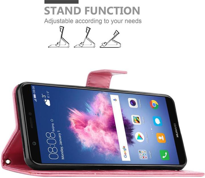 Productafbeelding Cadorabo Bloemen Boekomslag (Huawei Enjoy 7S, Huawei P Smart (2018))