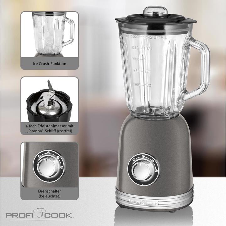 Actual product image Proficook Stand Mixer PC-UM 1195 Anthracite (800 W)